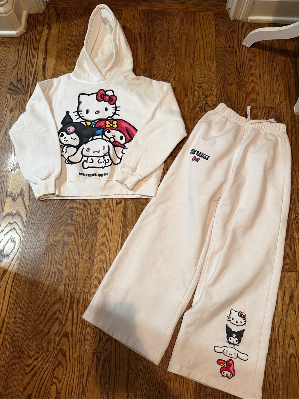 Zara Cream Hello Kitty & Friends Hoodie and Joggers Set